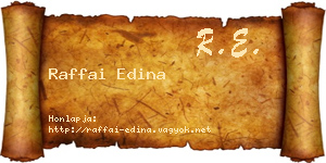Raffai Edina névjegykártya